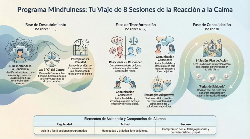 Programa MBSR Reducción de estrés basado en mindfulness siento que no puedo más necesito ayuda profesional necesito un psicologo neceisto una psicóloga neurona consciente ayuda acomparme desesperación miedo miedo miedo que me pasa voya explotar
