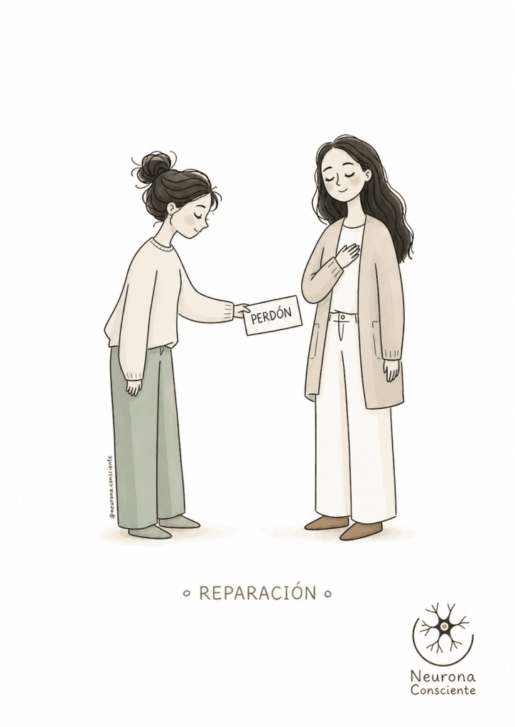 REPARACIión pedir perdón a otra persona opedir perdón a tu hijo o hija psicólogo online psicologo ansiedad mallorca aapego seguro